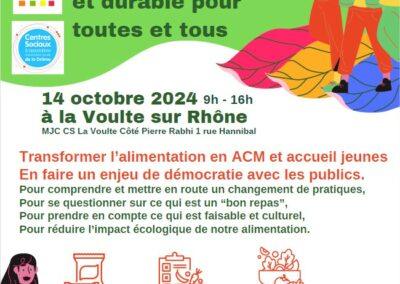 Formation : Pour une alimentation saine et durable pour toutes et tous dans les centres sociaux