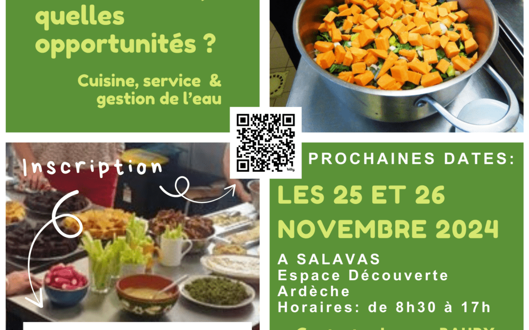 Formation : la Loi EGAlim, quelles opportunités ? Cuisine, service & gestion de l’eau